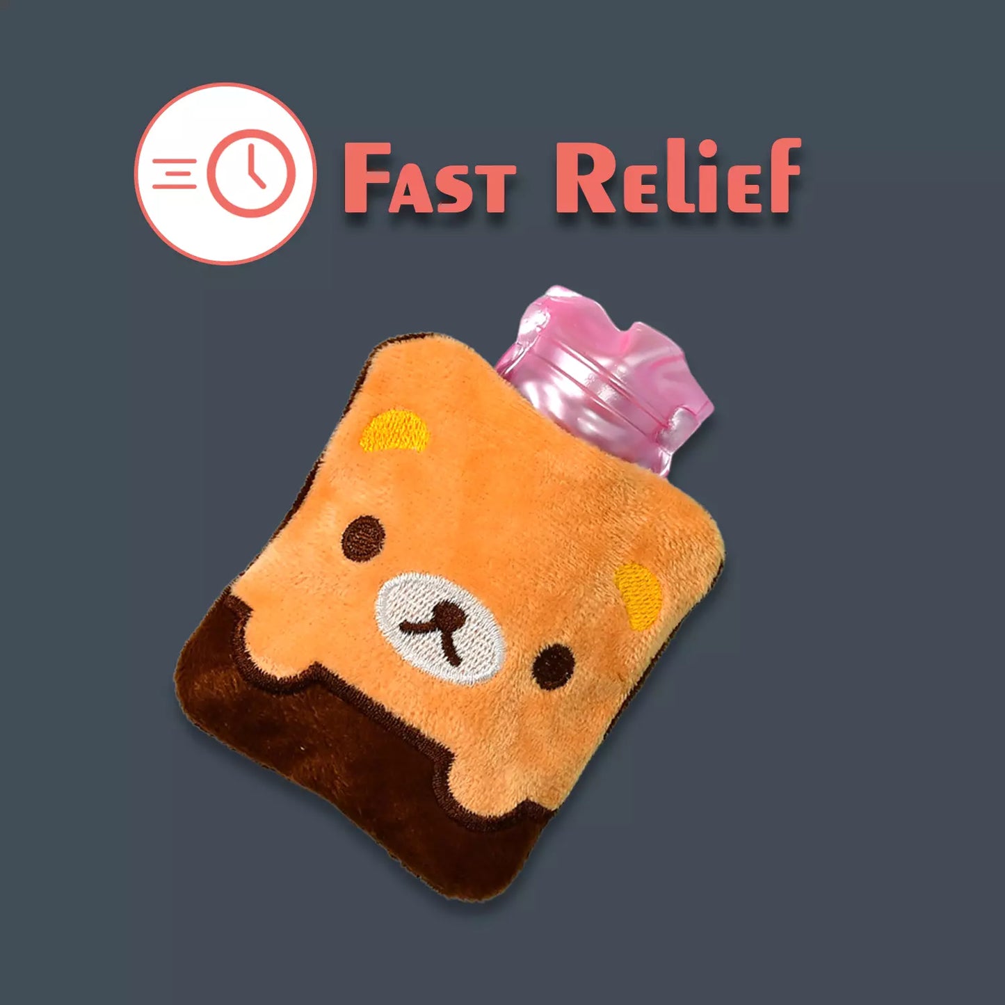 Best brown panda print hot water bag with soft cover - heating pads | 2025 | fast shipping