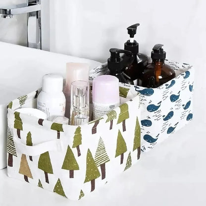 Canvas Fabric Basket with Handle