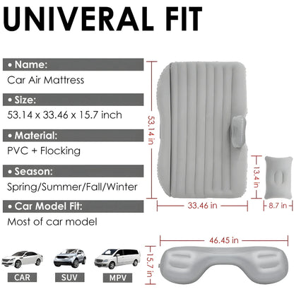 Car Travel Bed Mattress with 2 Air Pillows