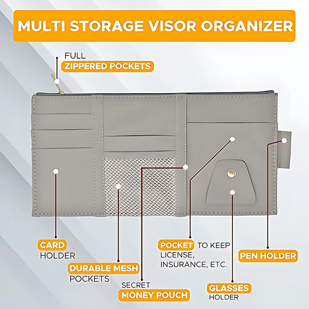 Car Visor Organizer Pouch