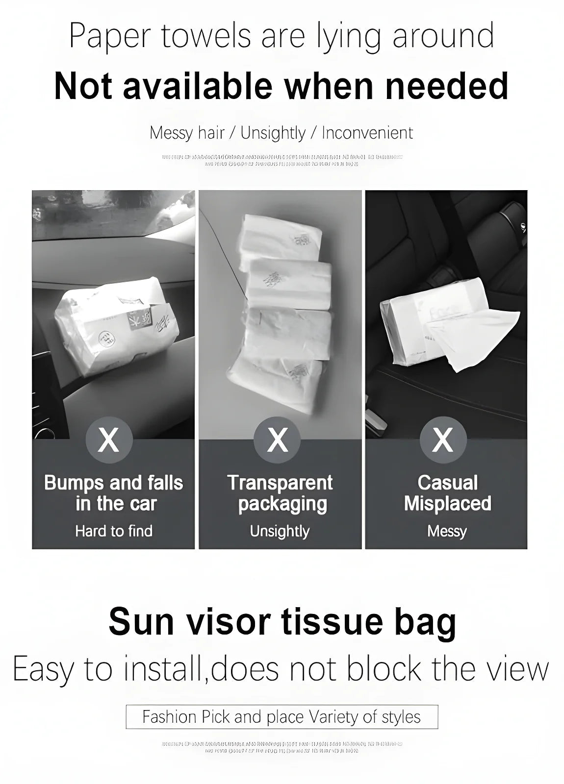 Car Visor Tissue Holder