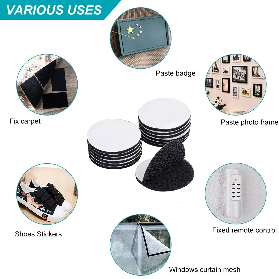 Carpet Fixer Double Sided Patch (Pack of 10) Home Accessories