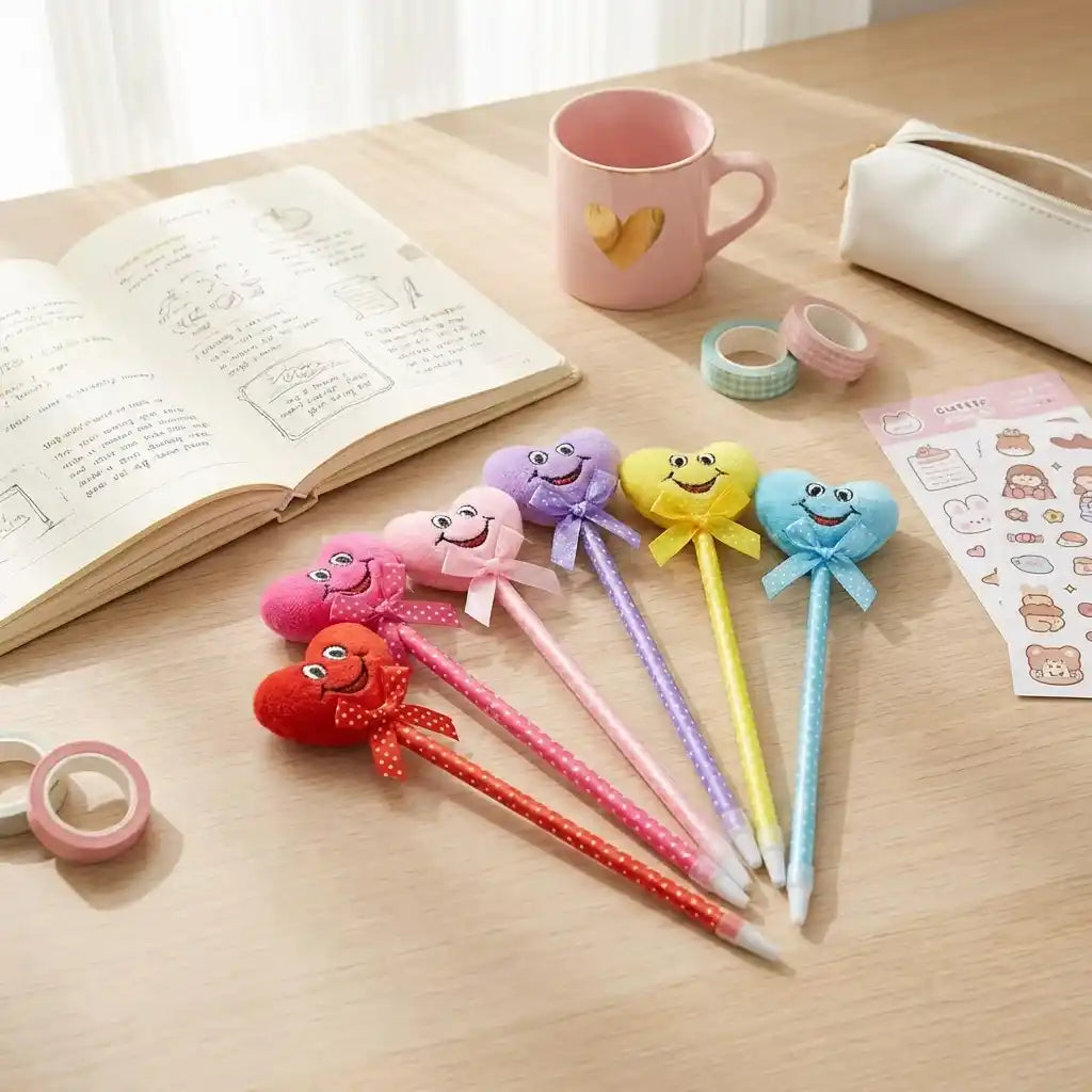 Best cartoon heart facy pen (12 pcs) - ballpoint pens | 2026 | fast shipping