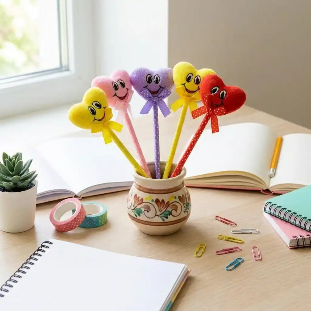 Best cartoon heart facy pen (12 pcs) - ballpoint pens | 2026 | fast shipping