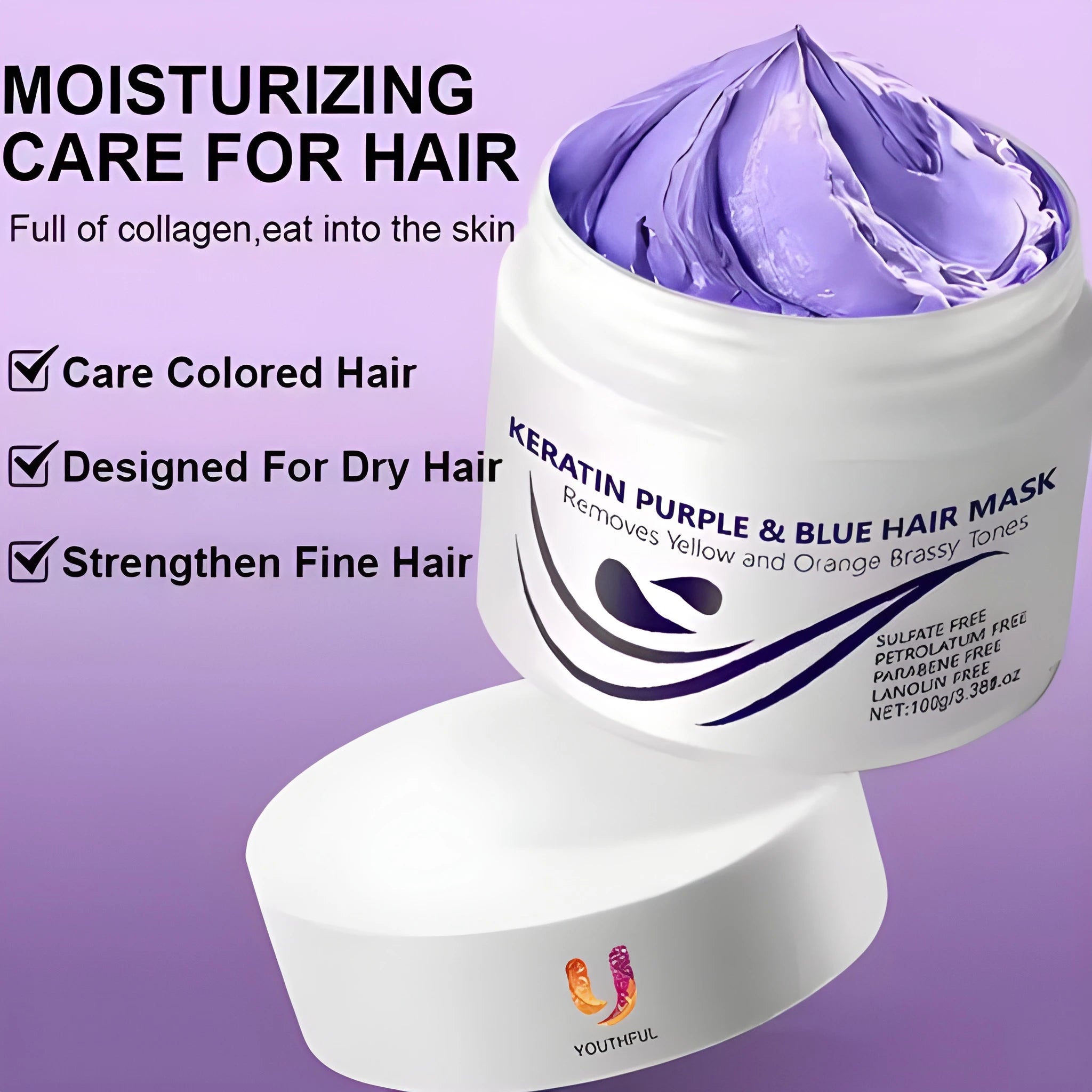 Purple Blue Hair Mask