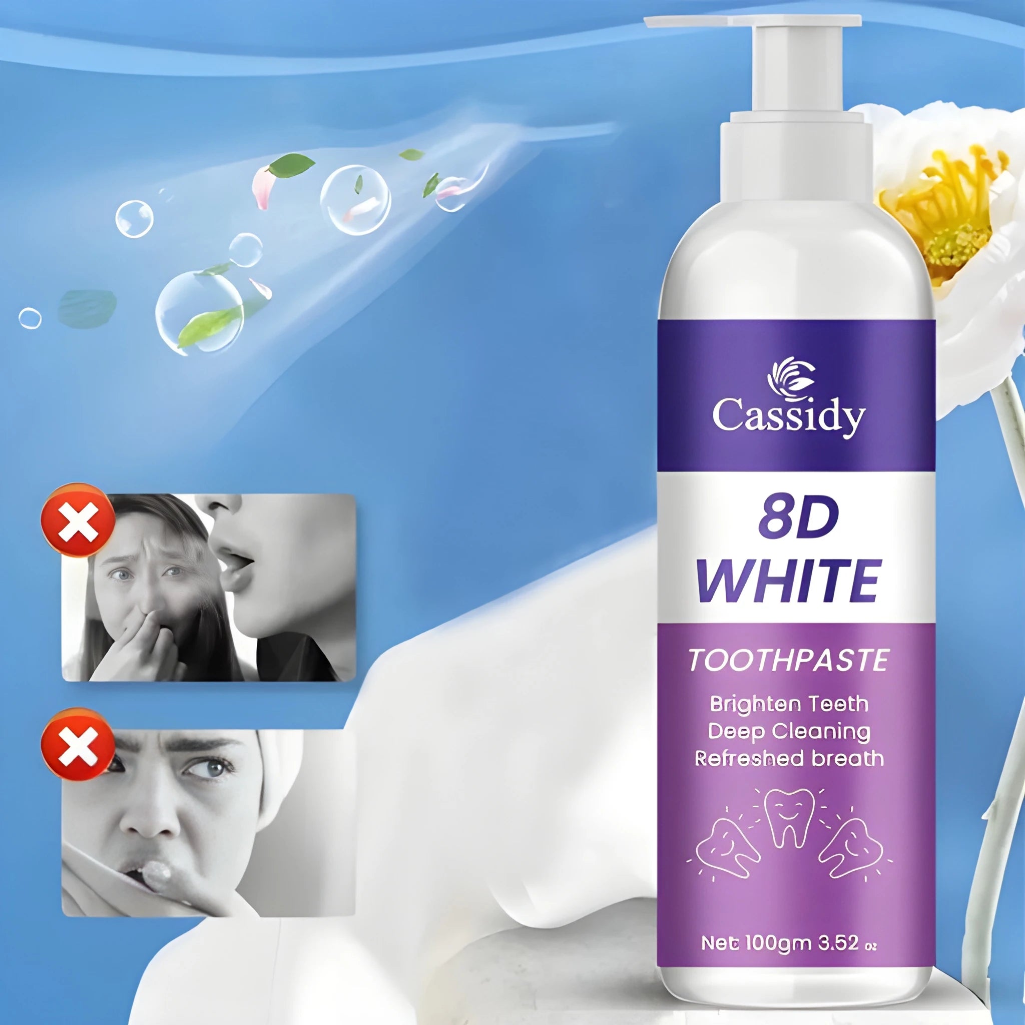 8D Whitening Toothpaste Duo