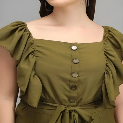 Chic Cape Sleeve Jumpsuit