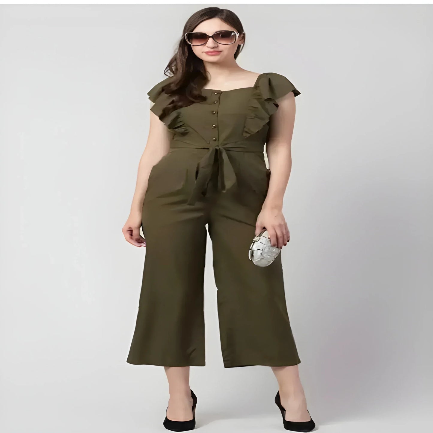 Chic Cape Sleeve Jumpsuit