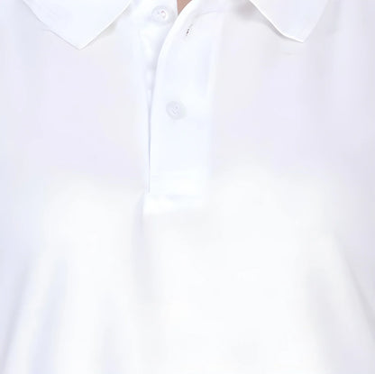 Classic White Cotton Polo Neck T Shirt