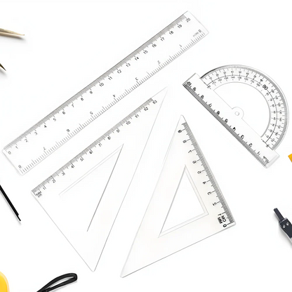 Clear Plastic Geometry Set - Office Products