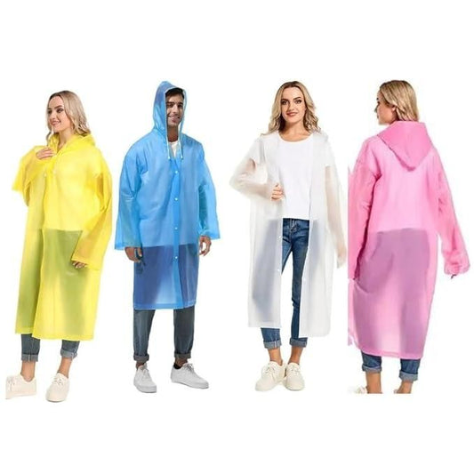 Clear Waterproof Rain Poncho Apparel & Accessories