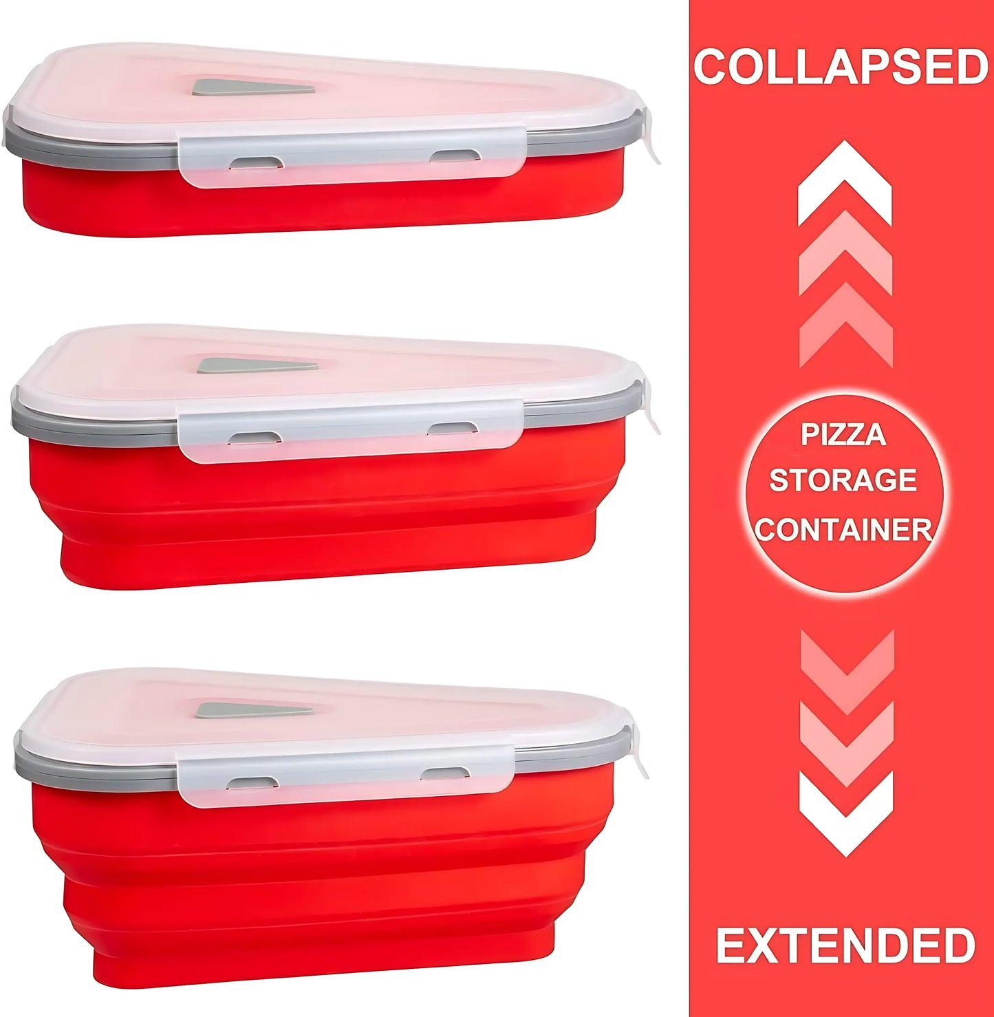 Collapsible Pizza Slice Container Kitchenware