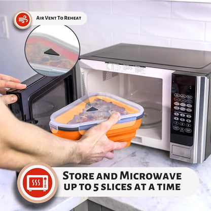 Collapsible Pizza Slice Container Kitchenware