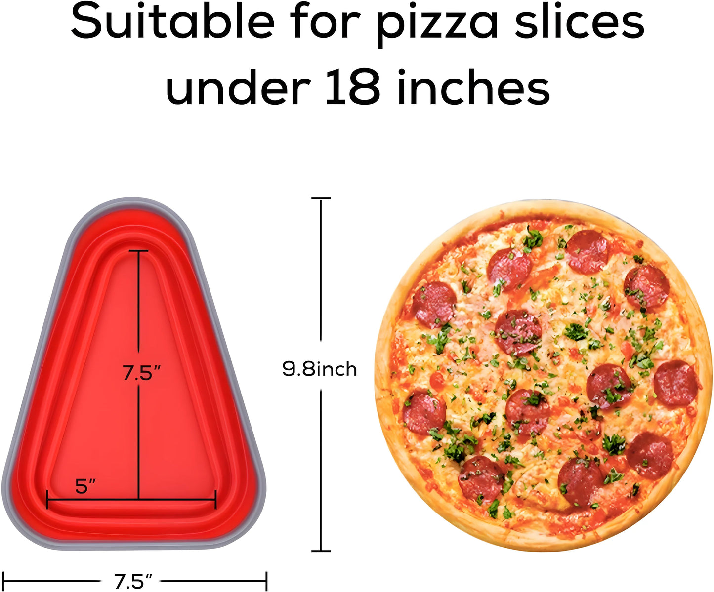 Collapsible Pizza Slice Container Kitchenware