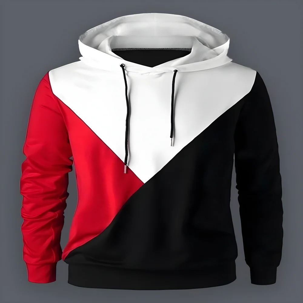 Color Block Hooded Tee clothing