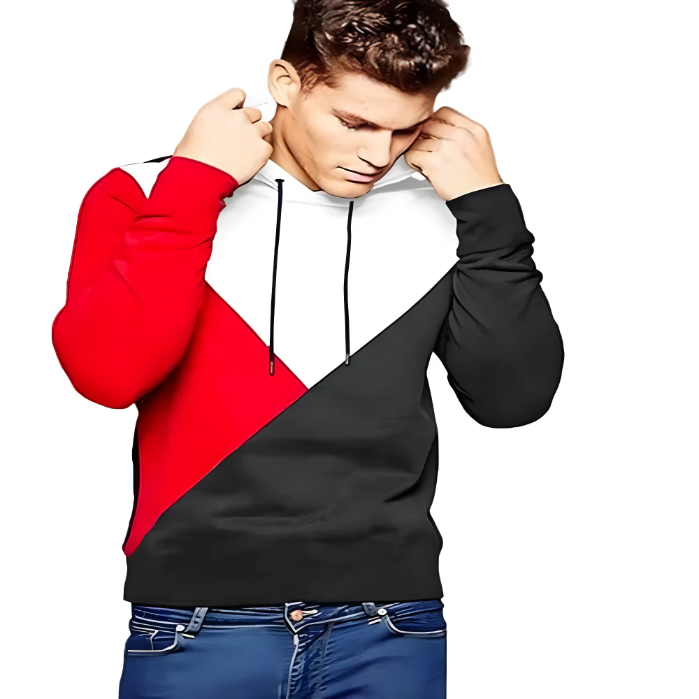 Color Block Hooded Tee clothing