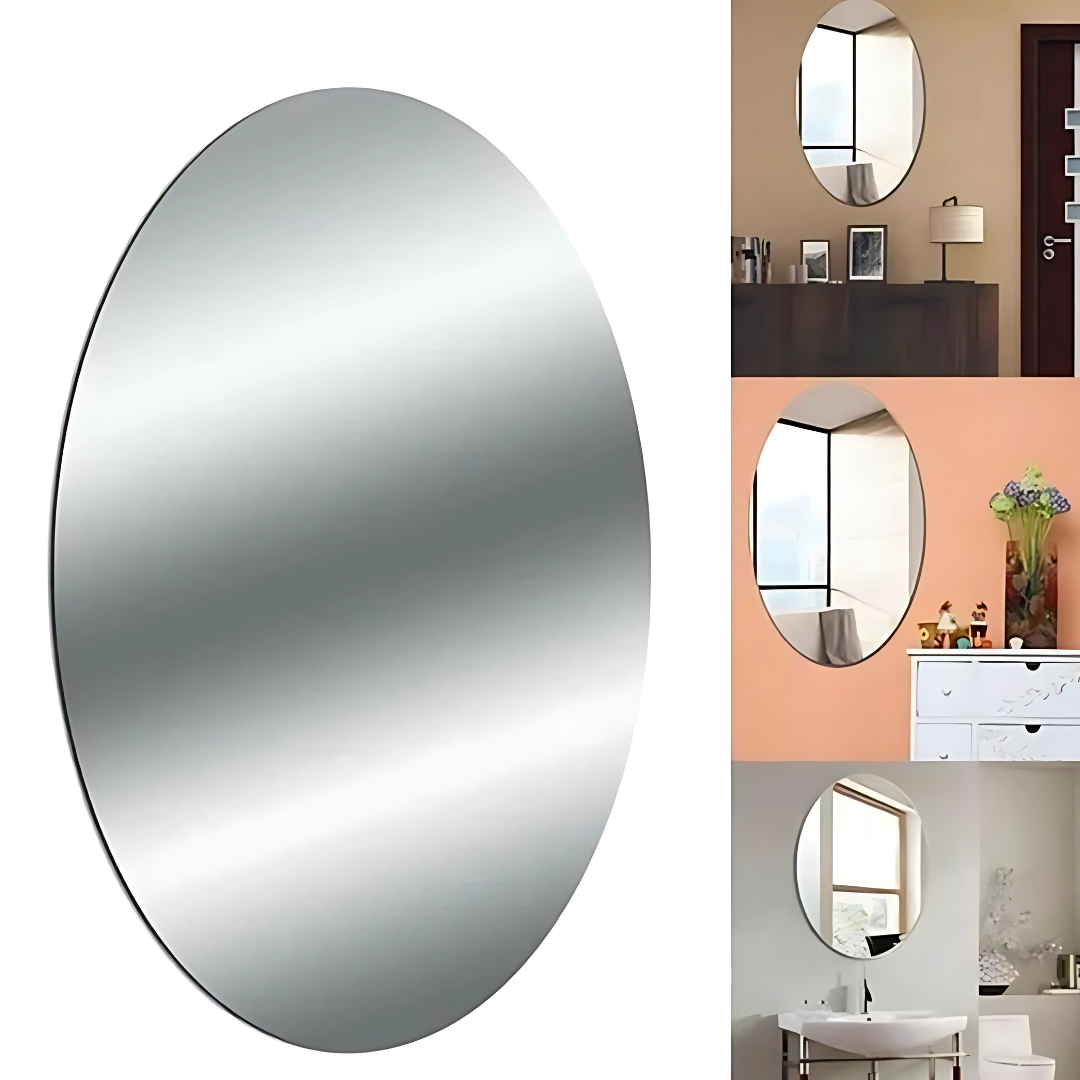 Combo of Oval Shape & Square Shape Mirror (Pack of 2)