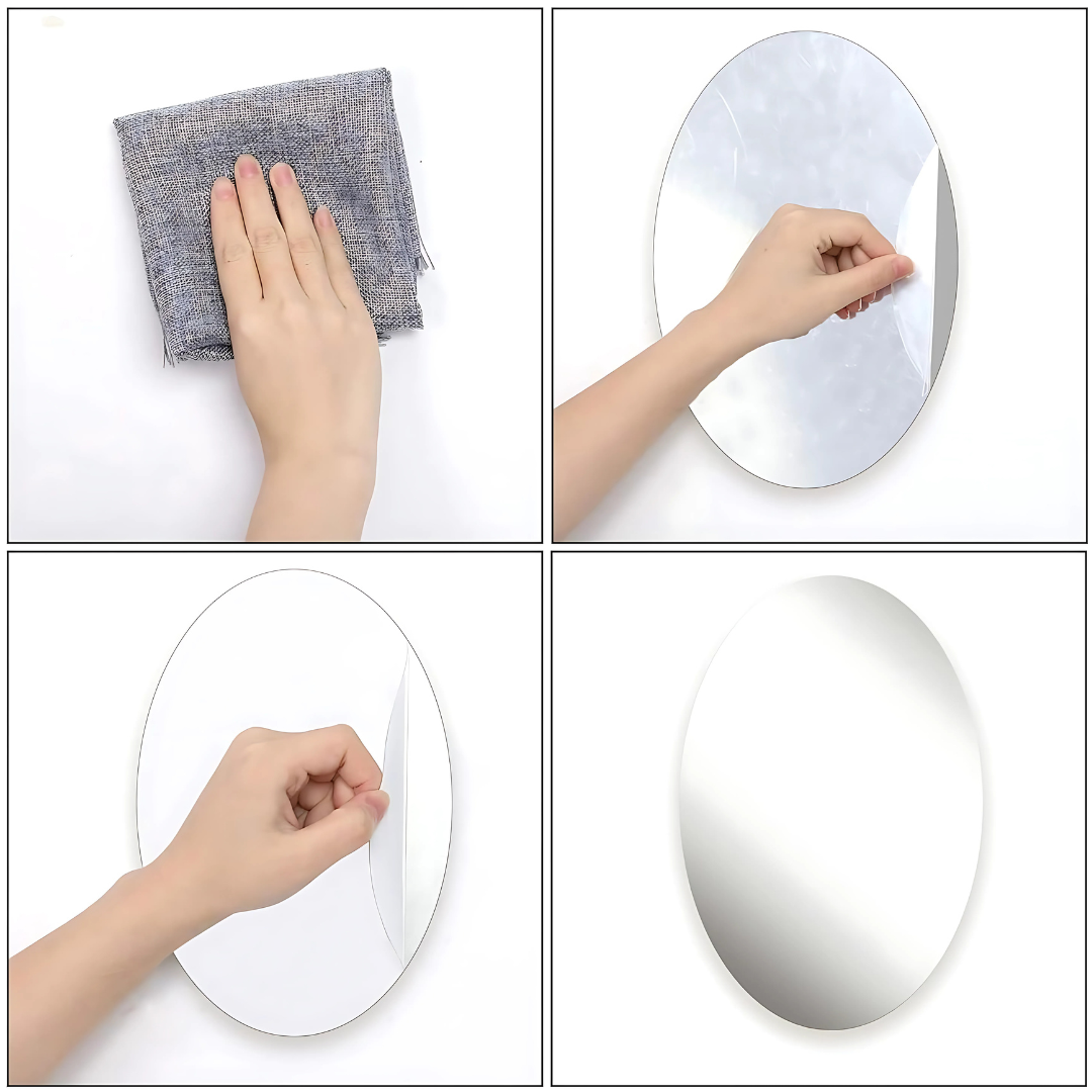 Combo of Oval Shape & Square Shape Mirror (Pack of 2)