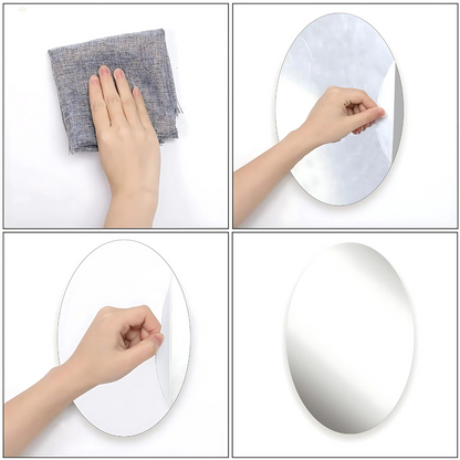 Combo of Oval Shape & Square Shape Mirror (Pack of 2)