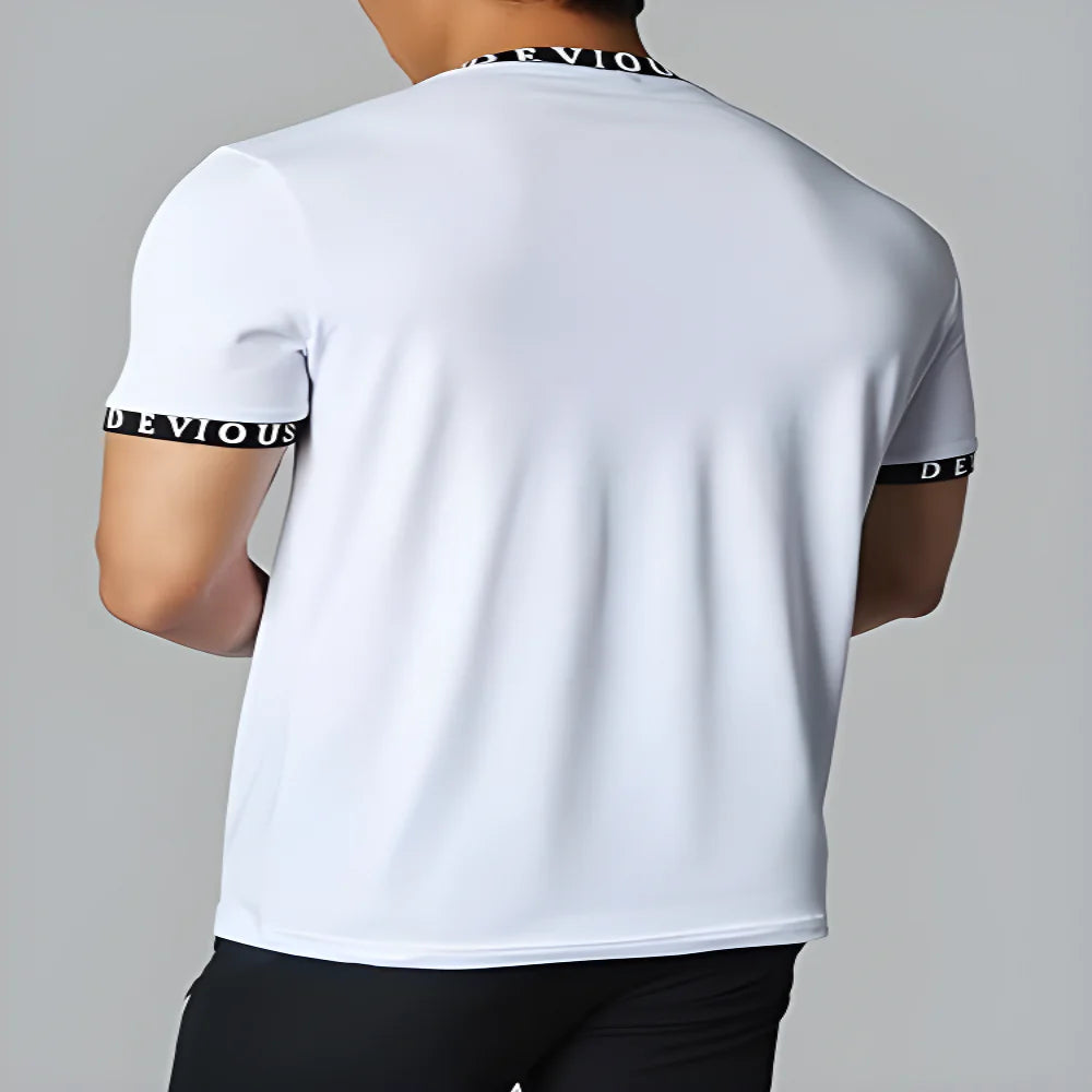 Contrast Print Cotton Tee