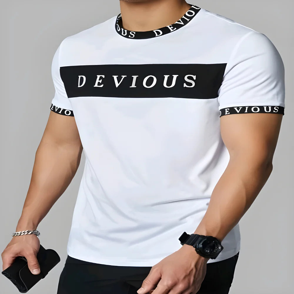 Contrast Print Cotton Tee