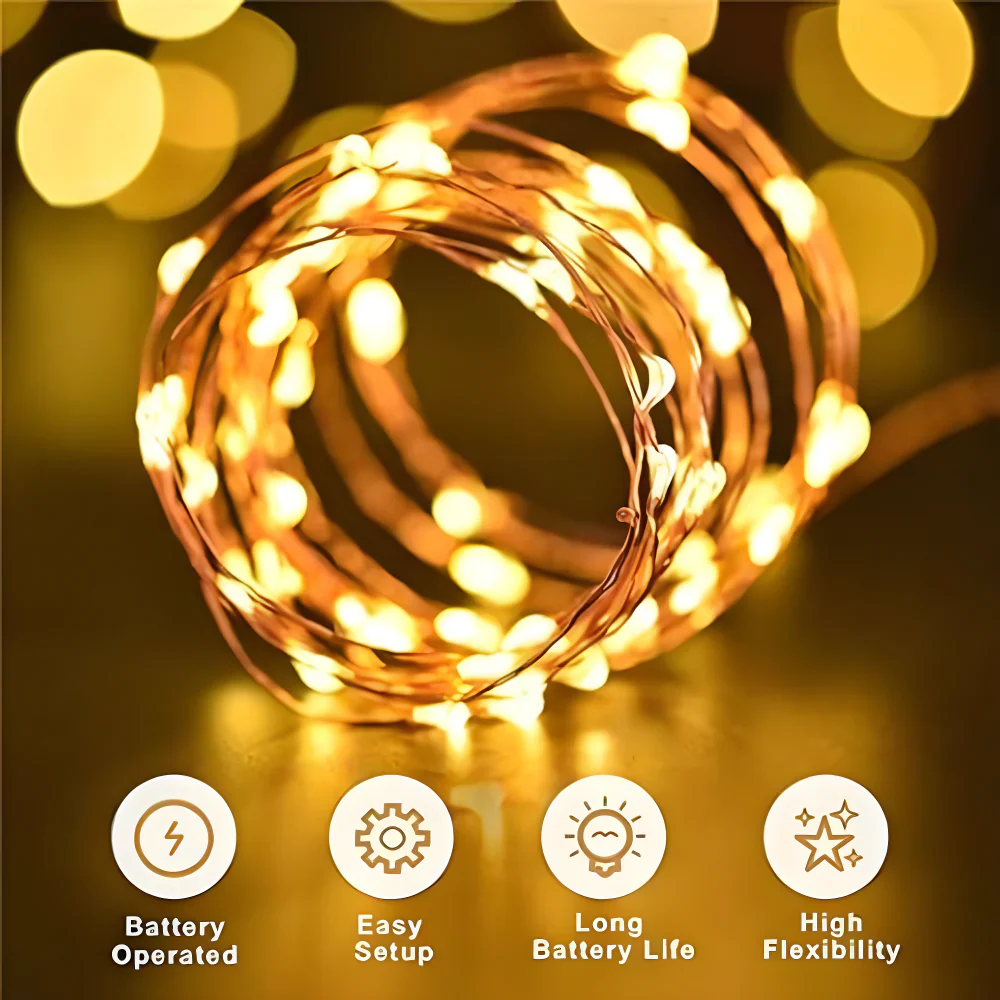 Copper Fairy String Lights - Home Improvement