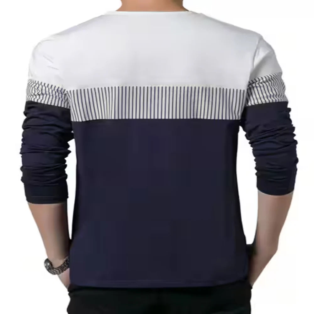 Cotton Color Block Men’s Tee clothing