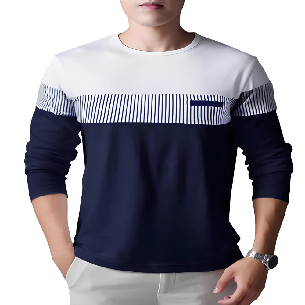 Cotton Color Block Men’s Tee clothing