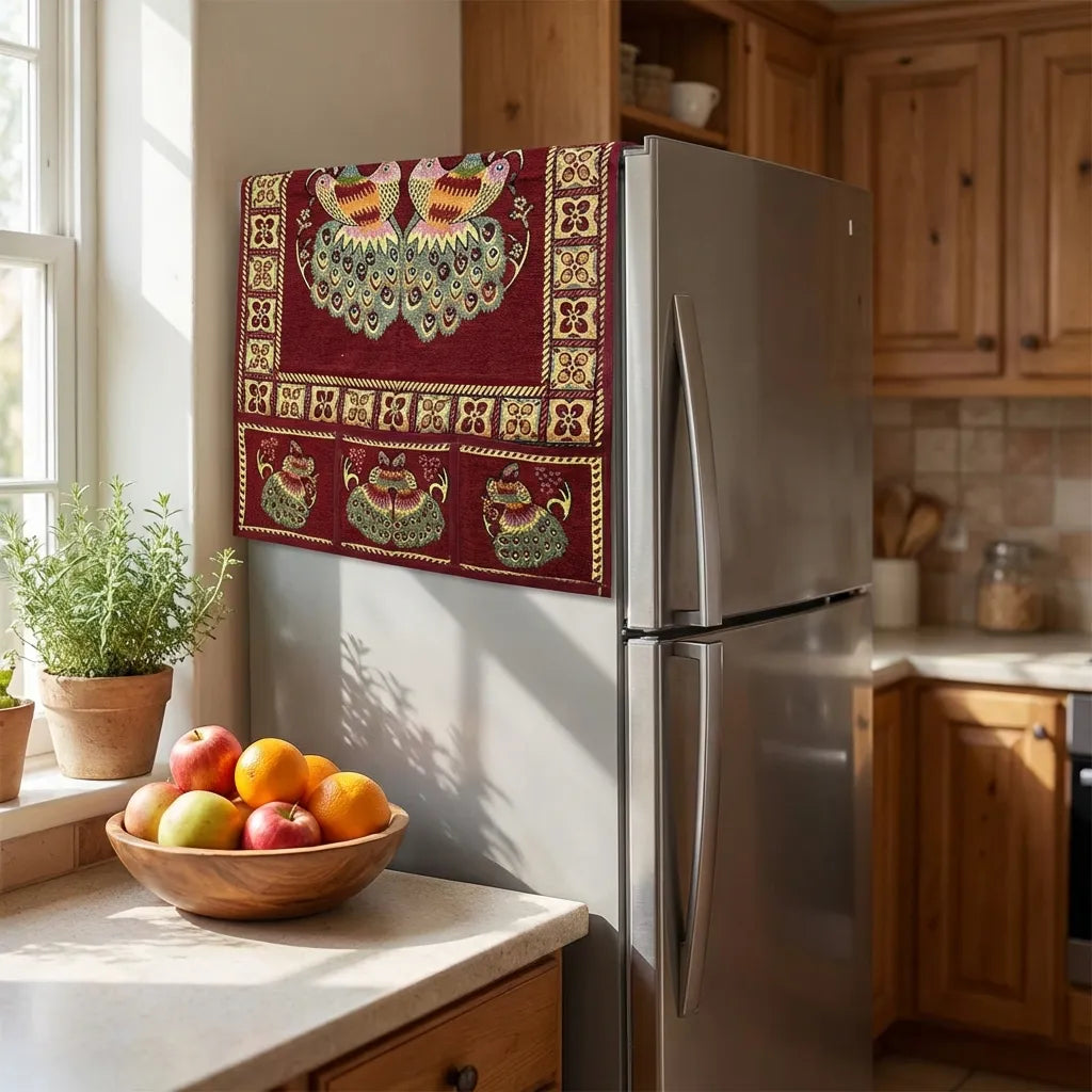 Best cotton fridge top cover (100x60cm) - refrigerator accessories | 2026 | fast shipping