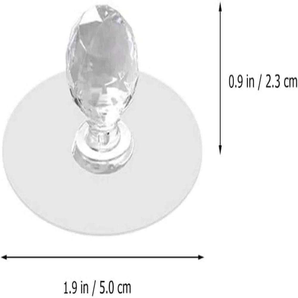 Crystal Stick On Door Knobs