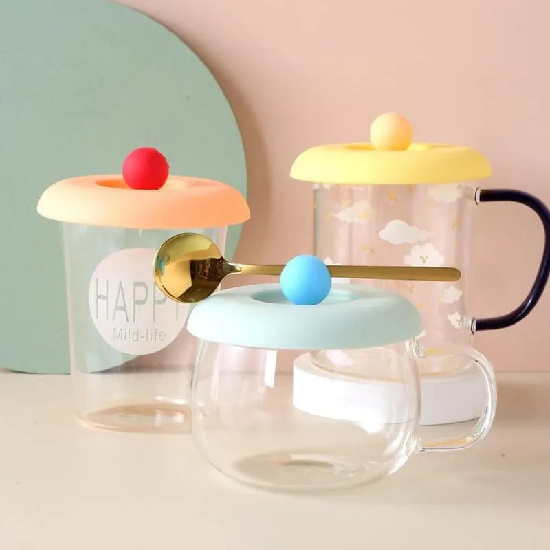 Cup Mug Lid Dust Proof Silicone Rubber Airtight Seal - Home & Kitchen