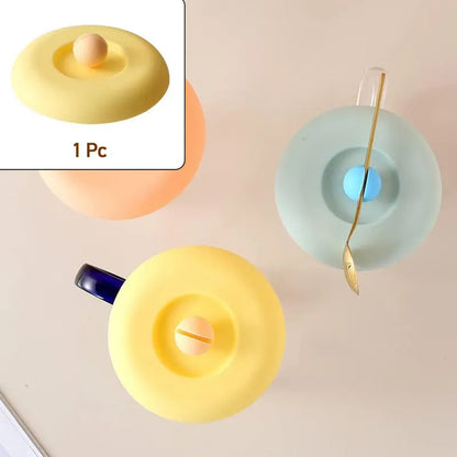 Cup Mug Lid Dust Proof Silicone Rubber Airtight Seal - Home & Kitchen