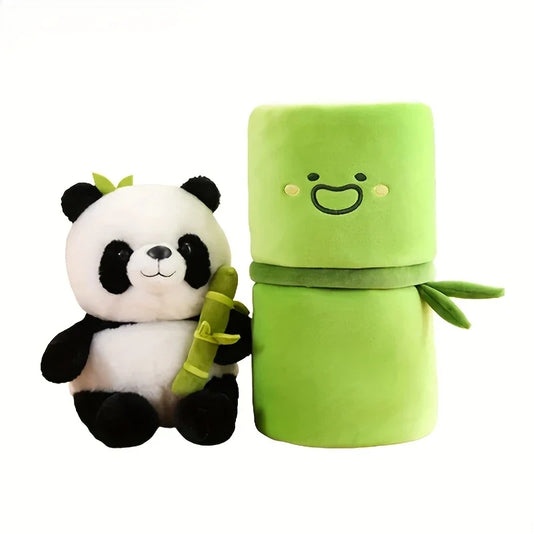 Cute Panda Plush with Bamboo toy