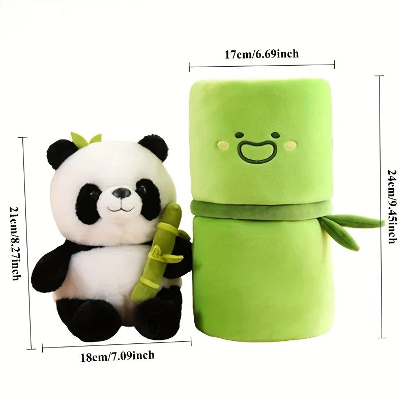 Cute Panda Plush with Bamboo toy