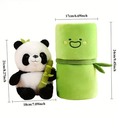 Cute Panda Plush with Bamboo toy