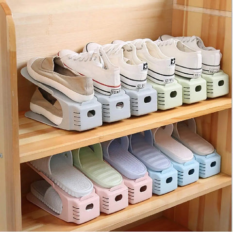 Shoe Organizer The Adjustable Shoe Rack Space Saver (6 pac)