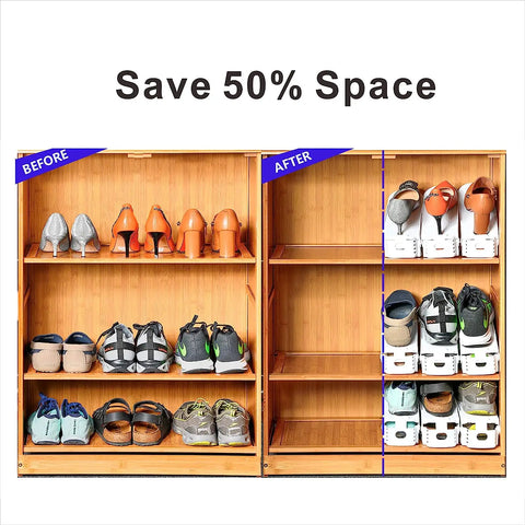 Shoe Organizer The Adjustable Shoe Rack Space Saver (6 pac)