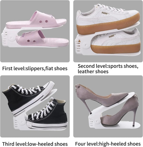 Shoe Organizer The Adjustable Shoe Rack Space Saver (6 pac)