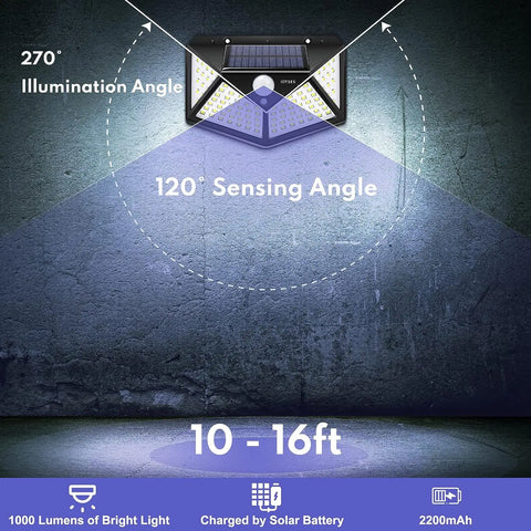 Solar Motion Sensing LED Light with 100 LEDs