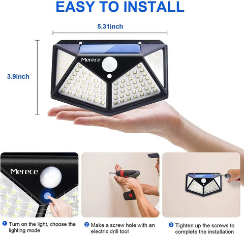 Solar Motion Sensing LED Light with 100 LEDs