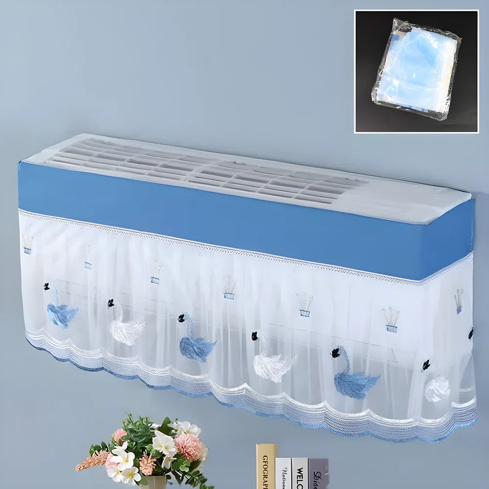 Cover For Ac Designer Split AC Cover – Washable, Dustproof, Foldable Net Fabric ...