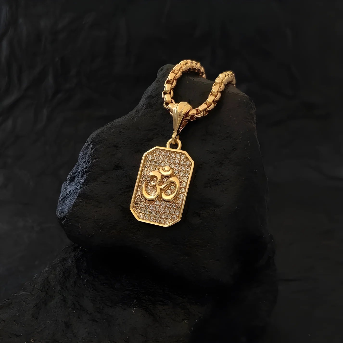 Diamond Om Pendant Necklace jewelry