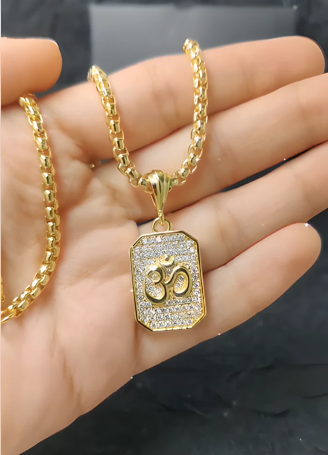 Diamond Om Pendant Necklace jewelry