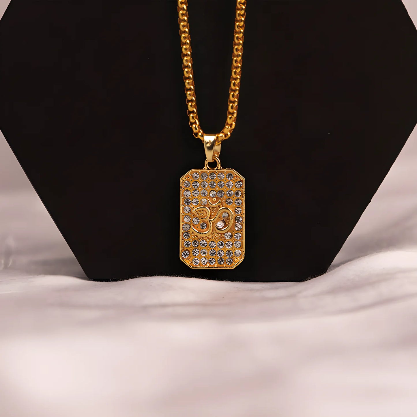 Diamond Om Pendant Necklace jewelry