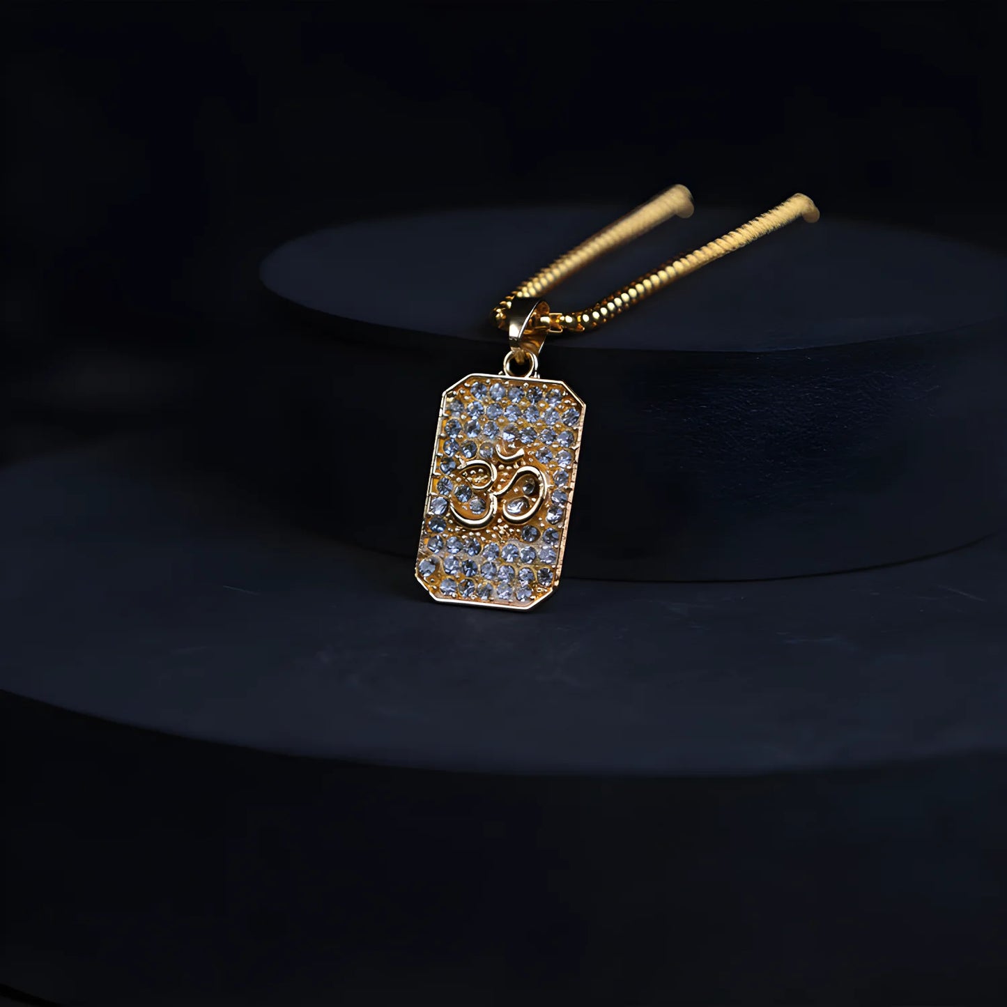 Diamond Om Pendant Necklace jewelry