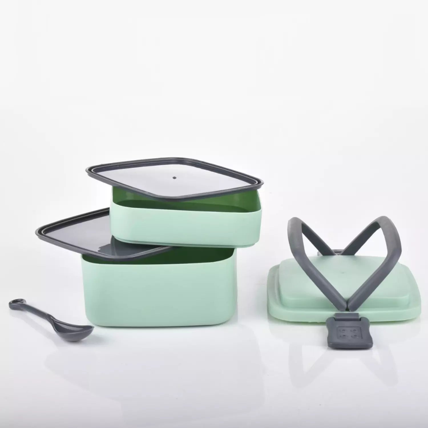 Double-layer lunch box with spoon - factorybuy – MaxSmile