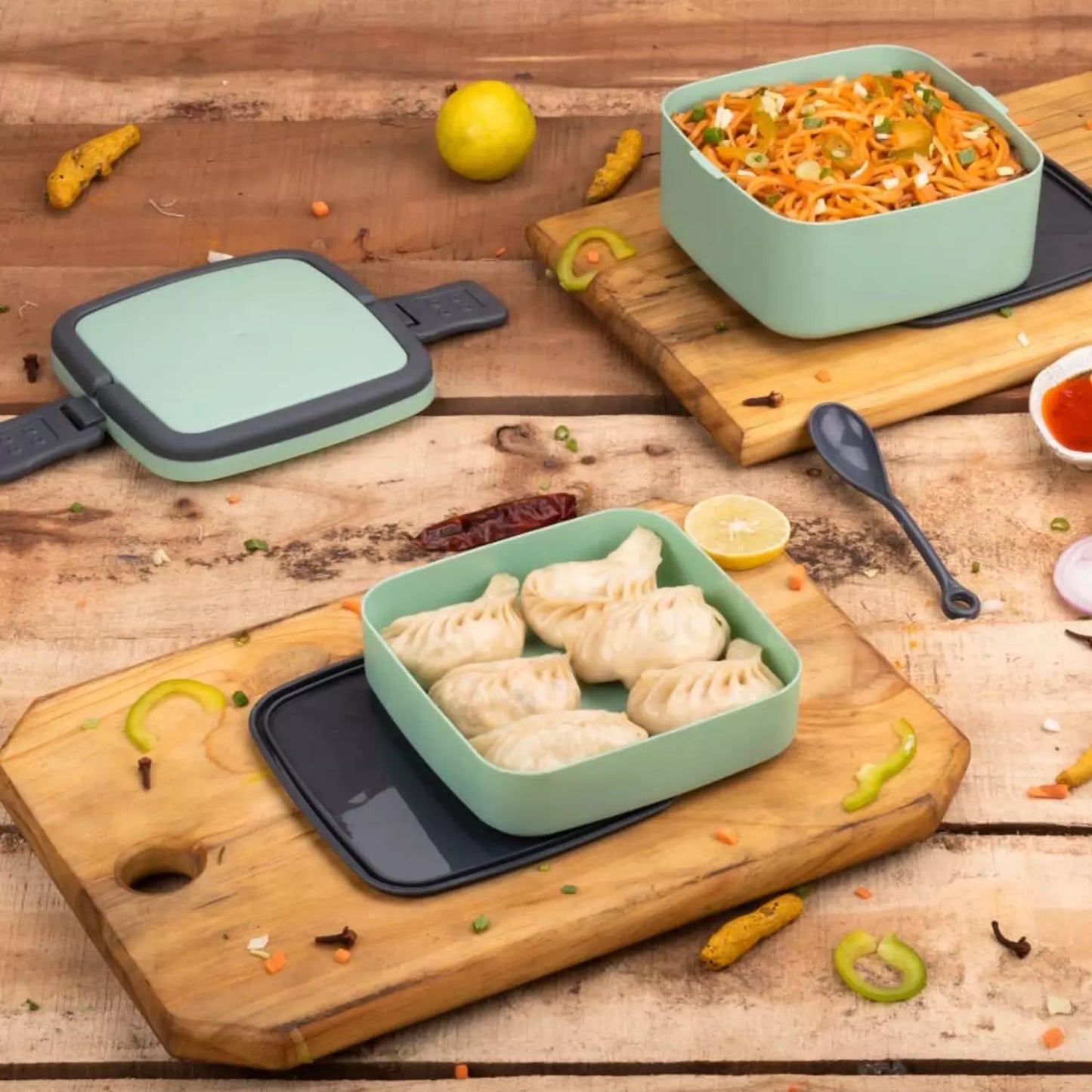 Best double-layer lunch box with spoon - containers | 2025 | fast shipping