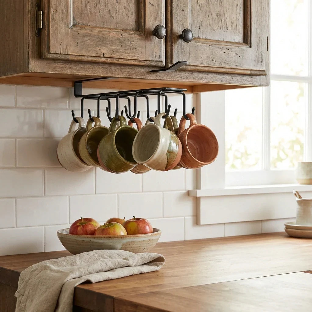 Best double-row iron hanger 6 hooks - kitchen cabinet organizers | 2026 | fast shipping