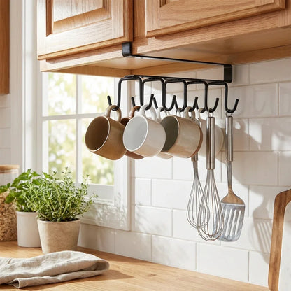 Best double-row iron hanger 6 hooks - kitchen cabinet organizers | 2026 | fast shipping
