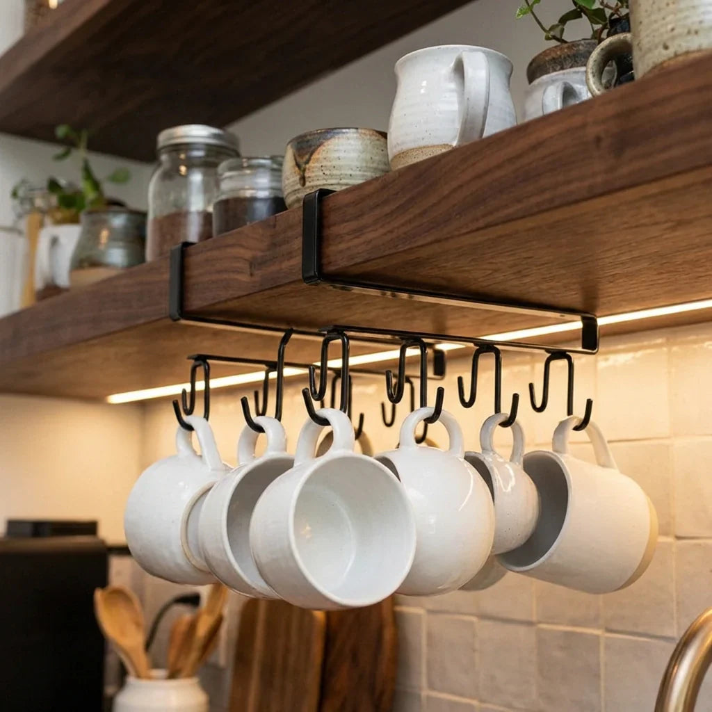Best double-row iron hanger 6 hooks - kitchen cabinet organizers | 2026 | fast shipping